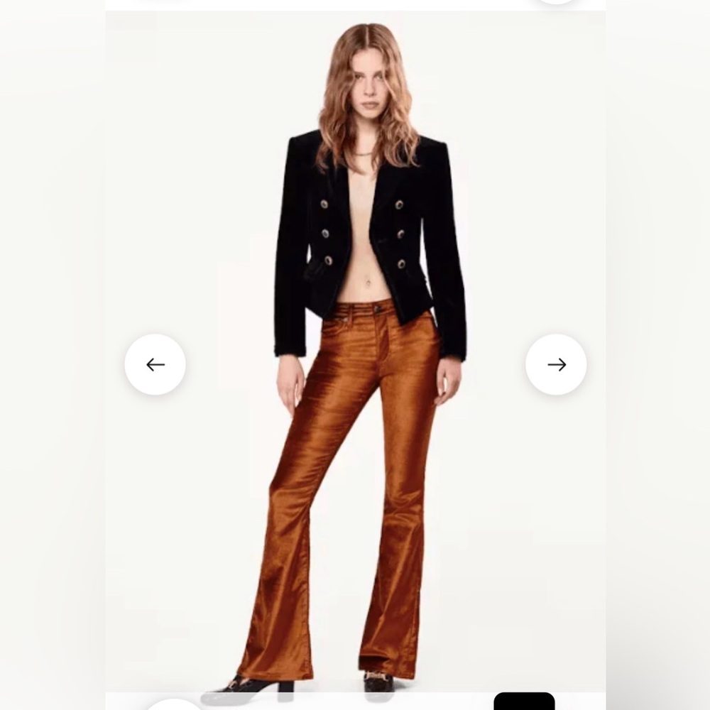 BNWT Frame Denim Copper velvet Le High Rise Flare Pants size 27